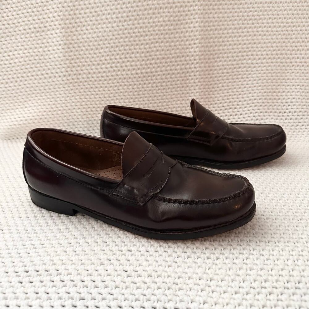 Weejuns G.H. Bass Oxblood Red Leather Penny Loafers Men 10.5 Dress Shoes